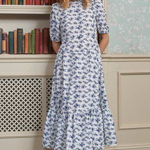 Wisteria Tie Back Midi Dress - Size M